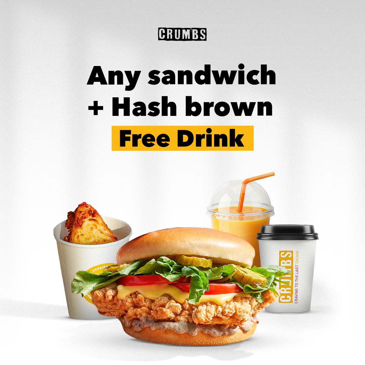 Sandwich + Side + Free Drink